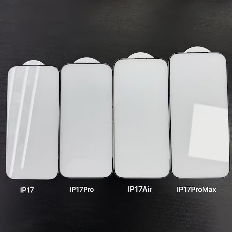 iPhone 17 系列保护贴提前曝光!四款屏幕尺寸全公开,6.6 吋 iPhone 17 Air 成最大焦点