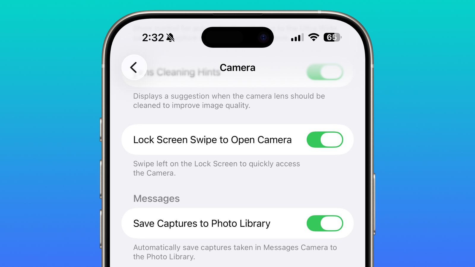 iOS 26.1 Beta 4 新增关闭锁屏相机滑动开启功能  
